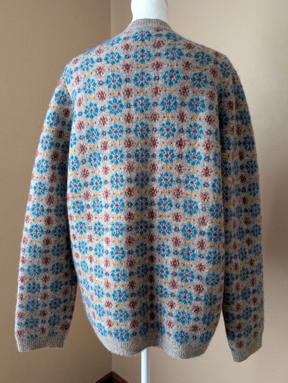 Uniqlo Ines de la Fressange Fair Isle Cardigan Sweater Wool Alpaca XL Multi - Picture 6 of 13